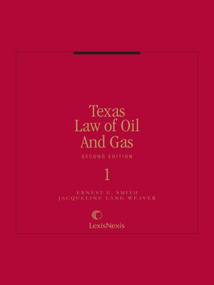 cover image of Texas Law of Oil and Gas